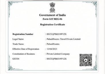 GST Verified — registration certificate