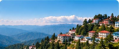 Mussoorie hillside town view